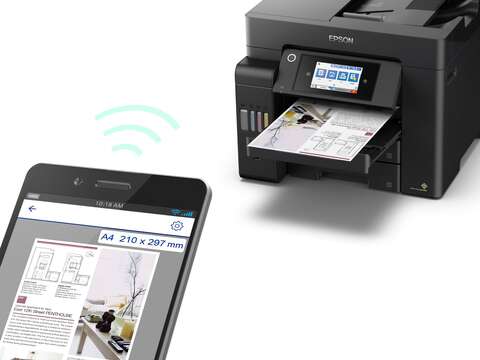 МФУ ink color A4 Epson EcoTank L6550 32_22 ppm Fax ADF Duplex USB Ethernet Wi-Fi 4 inks Pigment (C11CJ30404)