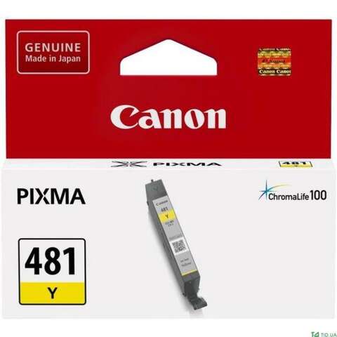 Картридж Canon CLI-481 PIXMA TS6140/8140/9140/TR7540/8540/TS6240/9540/8240/704/8340/6340 Yellow (2100C001)