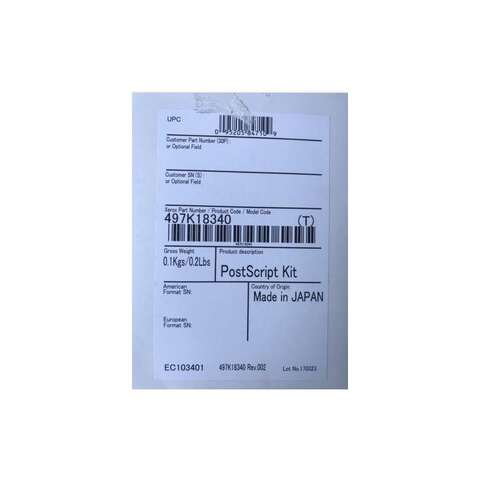 Ключ активации Postscript 3 Xerox VL C7020/7025/7030 (497K18340)