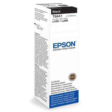 Контейнер з чорнилом Epson L100/L200 black (C13T66414A)