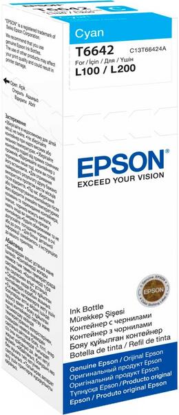 Контейнер с чернилами Epson L100/L200 cyan (C13T66424A)