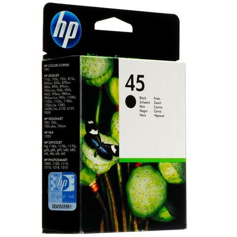 Картридж HP No.45 DJ9xx/11xx/1220/1280/P1000 black (51645AE)
