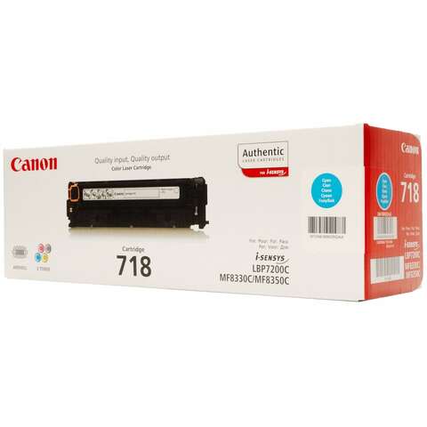 Картридж Canon 718 LBP-7200/7210/7660/7680/8330/ 8340/8350/8360/8380/8540/8550/8580 Cyan (2661B002)