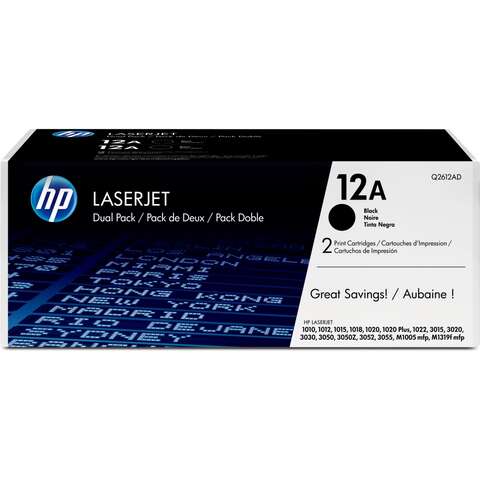 Картридж HP Q2612A Black Dual Pack LJ Toner Cartr (Q2612AF)