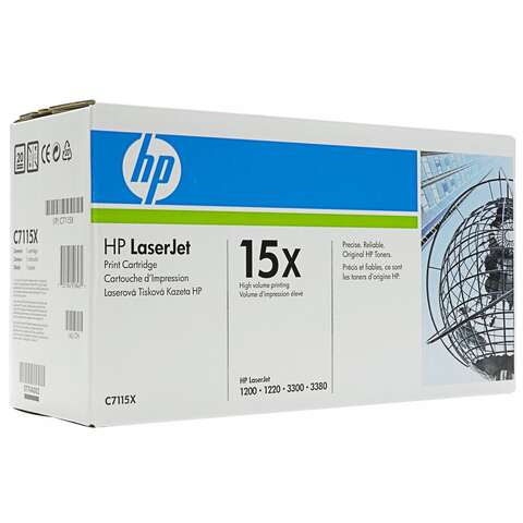 Картридж HP Cartridge for LJ1000w/1005w/1200/1220/3300/3380, 3500 pgs (C7115X)