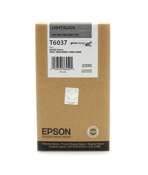 Картридж Epson StPro 7800/7880/9800/9880 light black, 220мл. (C13T603700)