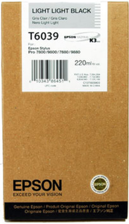 Картридж Epson StPro 7800/7880/9800/9880 light light black, 220мл. (C13T603900)