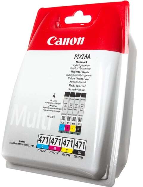 Комплект Canon No.471: Картридж Canon CLI-471 Cyan/Magenta/Yellow/Black Multi Pack (0401C004)