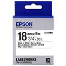 Картридж с лентой Epson LK5WBN принтеров LW-400/400VP/700 Std Blk/Wht 18mm/9m (C53S655006)