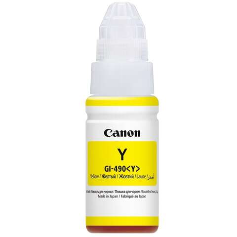 Чернила Canon GI-490 PIXMA G1400/G2400/G3400 Yellow 70ml (0666C001)
