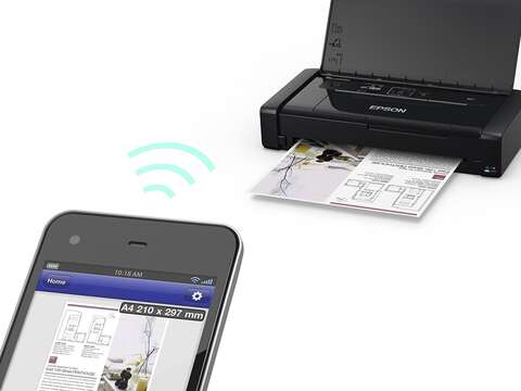 Принтер  A4 Epson WorkForce WF-100W mobile 11_14 ppm USB Wi-Fi 4 inks Pigment :: C11CE05403
