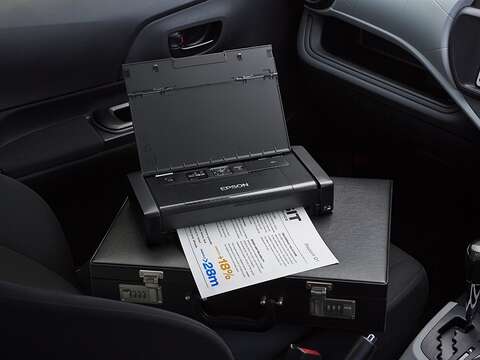 Принтер  A4 Epson WorkForce WF-100W mobile 11_14 ppm USB Wi-Fi 4 inks Pigment :: C11CE05403