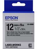 Картридж с лентой Epson LK4SBM принтеров LW-300/400/400VP/700 Metallic Blk/Siv 12mm/9m (C53S654019)
