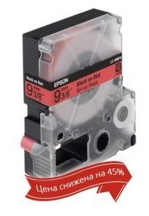 Картридж с лентой Epson LK3RBP принтеров LW-300/400/400VP/700 Pastel Blk/Red 9mm/9m (C53S653001)