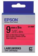 Картридж с лентой Epson LK3RBP принтеров LW-300/400/400VP/700 Pastel Blk/Red 9mm/9m (C53S653001)