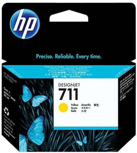 Картридж HP 711 DesignJet T120/T125/T130/T520 Yellow (CZ132A)