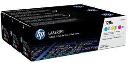 Картридж HP 128A CLJ CP1525/CM1415 (CE321A,CE322A, CE323A) CYM (3*1300 стр) Тройная упаковка (CF371AM)