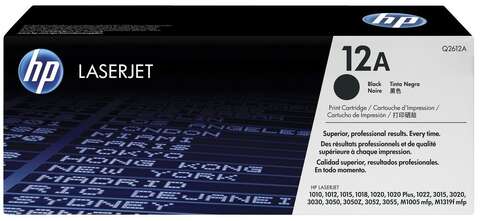 Картридж HP 12A LJ P1010/1012/1015/1020/M3015/3020/3050/M1005/M1319 Black  (2000 стр) (Q2612A)