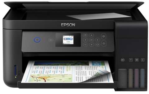 МФУ ink color A4 Epson EcoTank L4160 33_15 ppm Duplex USB Wi-Fi 4 inks Black Pigment (C11CG23403)