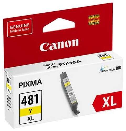 Картридж Canon CLI-481 XL PIXMA TS6140/8140/9140/TR7540/8540/TS6240/9540/8240/704/8340/6340
Yellow (2046C001)