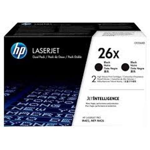 HP 26X 2-pack High Yield Black Original LaserJet Toner Cartridges