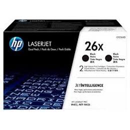 HP 26X 2-pack High Yield Black Original LaserJet Toner Cartridges