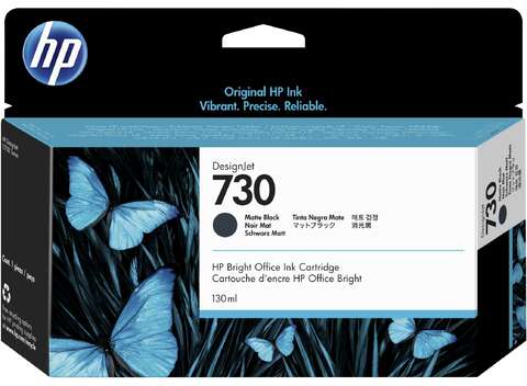Картридж HP No.730 DesignJet T1600/T1700/T2600 Matte Black 130ml (P2V65A)