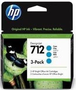 Картридж HP No.712 DesignJet Т230/Т630 Cyan 3-Pack 29-ml (3ED77A)