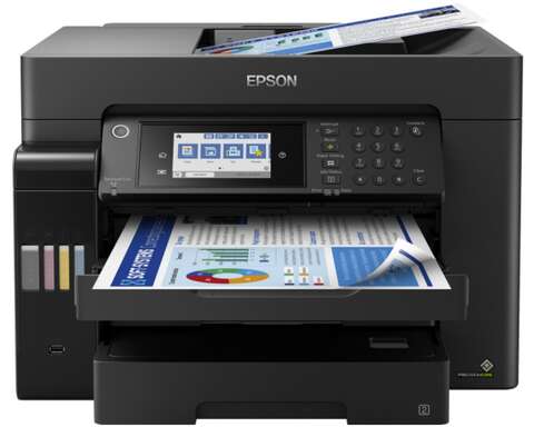 БФП ink color A3 Epson EcoTank L15160 32_32 ppm Fax ADF Duplex USB Ethernet Wi-Fi 4 inks Pigment (C11CH71404)