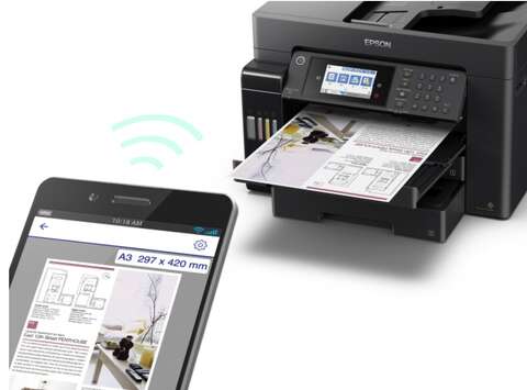БФП ink color A3 Epson EcoTank L15160 32_32 ppm Fax ADF Duplex USB Ethernet Wi-Fi 4 inks Pigment (C11CH71404)