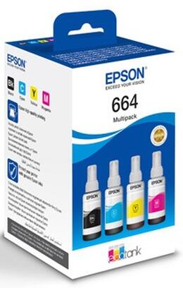 Контейнеры с чернилами Epson L100/L200 Multipack (C,M,Y,Bk) (C13T66464A)