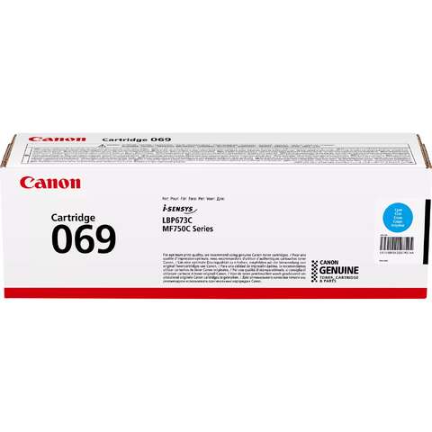Картридж Canon 069 MF752Cdw/MF754Cdw/LBP673Cdw Cyan (1900 стр) (5093C002)