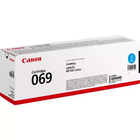 Картридж Canon 069 MF752Cdw/MF754Cdw/LBP673Cdw Cyan (1900 стр) (5093C002)