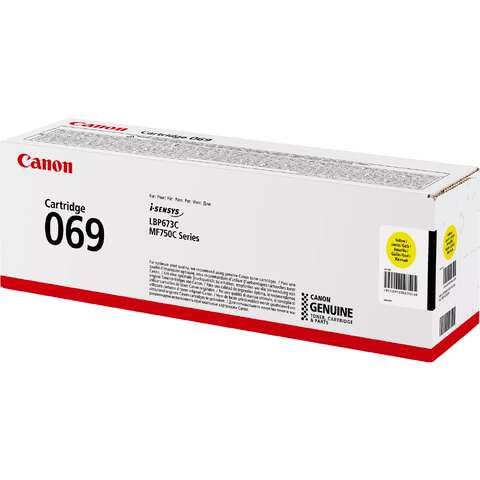 Картридж Canon 069 MF752Cdw/MF754Cdw/LBP673Cdw Yellow (1900 стр) (5091C002)