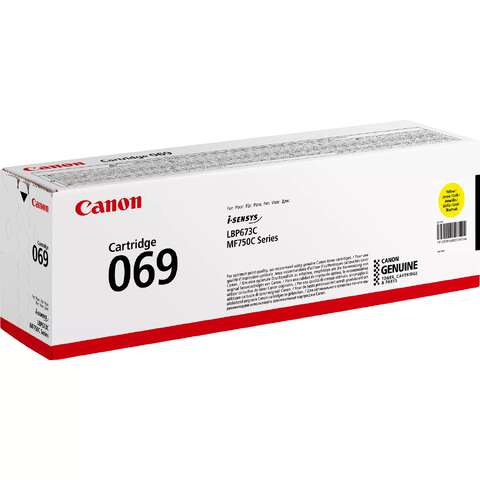 Картридж Canon 069 MF752Cdw/MF754Cdw/LBP673Cdw Yellow (1900 стор) (5091C002)