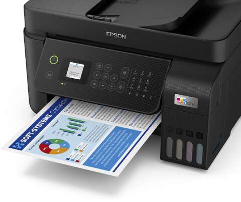 МФУ ink color A4 Epson EcoTank L5290 33_15 ppm Fax ADF USB Ethernet Wi-Fi 4 inks (C11CJ65407)