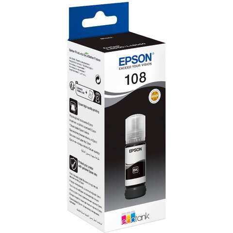 Epson Контейнер c чернилами 108 EcoTank L8050/L18050 black