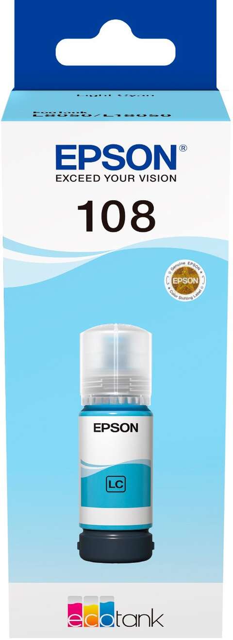 Epson Контейнер c чернилами 108 EcoTank L8050/L18050 light cyan