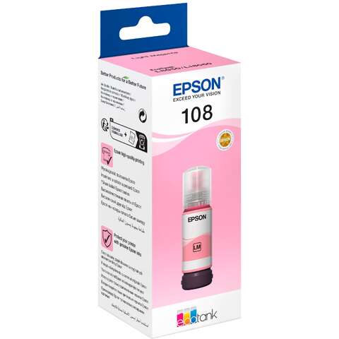Epson Контейнер c чернилами 108 EcoTank L8050/L18050 light magenta