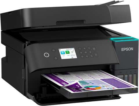 МФУ ink color A4 Epson EcoTank L6370 35_23 ppm DADF Duplex USB Ethernet Wi-Fi 4 inks Black Pigment