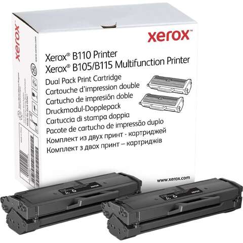 Картридж Xerox B105/B110/B115 Black (2x1500 стор) Dual Pack