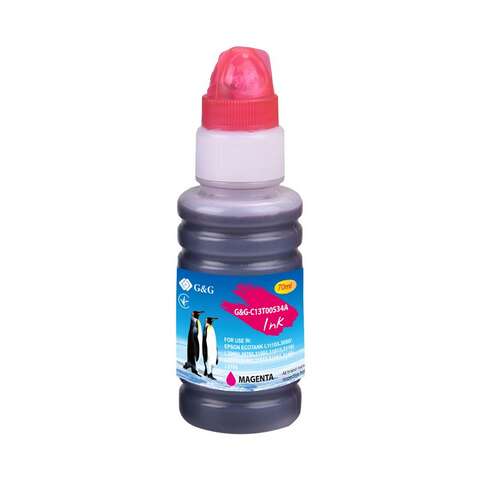 Контейнер з чорнилом G&G до Epson L3100, L3101, L3110, L3150, L3151, L1110, L3156, L3160, L5190 magenta (G&G-C13T00S34A)