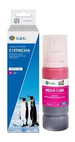 Контейнер G&G з чорнилом до Epson L15150/15160 Magenta pigm (G&G-C13T06C34A)