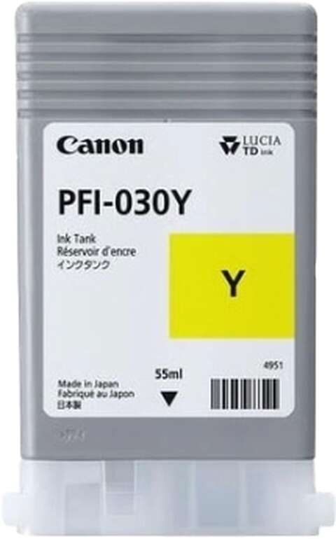 Картридж Canon PFI-030Y Yellow 55 мл для плоттера TM-240/ TM-340 (3492C001)