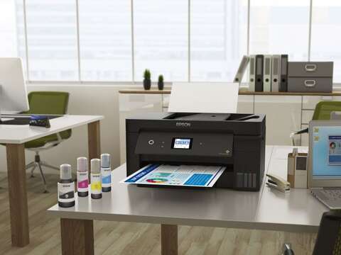 МФУ ink color A3 Epson EcoTank L14150 38_24 ppm Fax ADF Duplex USB Ethernet Wi-Fi 4 inks Black Pigment (C11CH96404)
