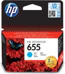 КАРТРИДЖ HP DJ NO.655 CYAN DJ4615/4625/3525 (CZ110AE)