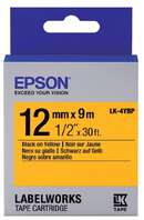 Картридж с лентой Epson LK4YBP принтеров LW-300/400/400VP/700 Pastel Black/Yellow 12mm/9m (C53S654008)